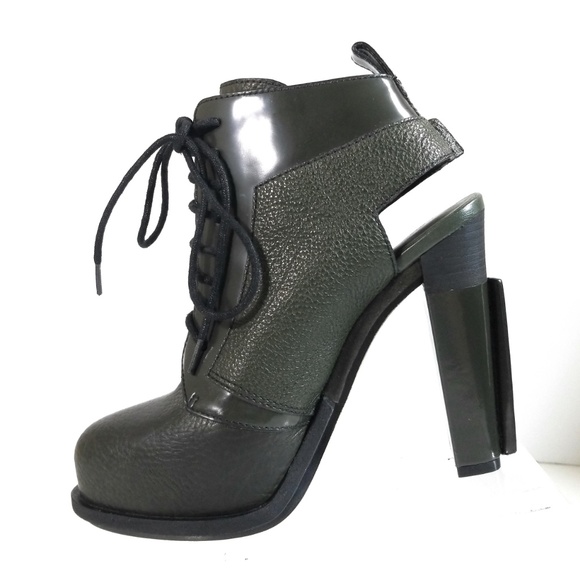 Alexander Wang Dakota Green Open Heel Booties 37 - Picture 2 of 8